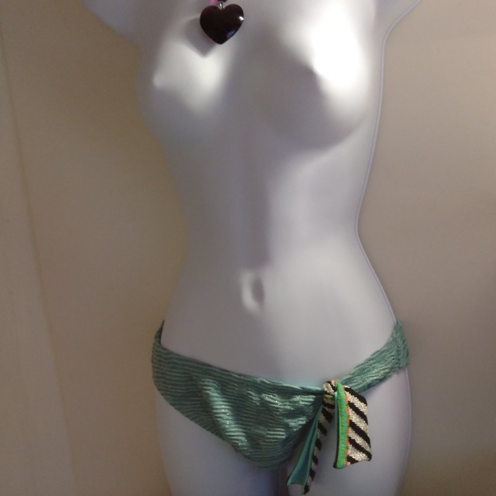 Cecilia Prado Medium Aqua Bikini Bottoms